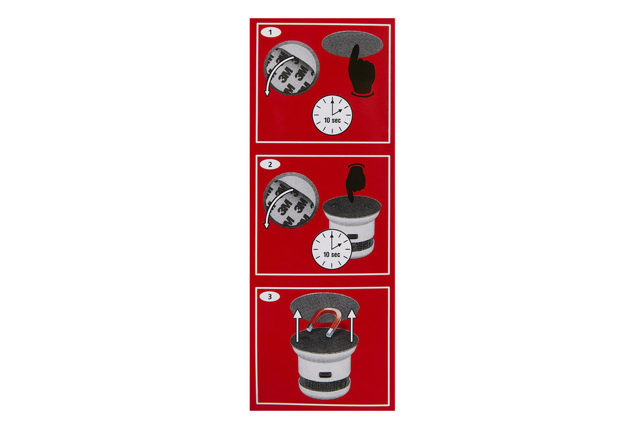 Kit Fissaggio Rilevatori Di Fumo Smartwares - Montaggio Senza Fori, Per Kit Fissaggio Rilevatori Di Fumo Smartwares - Montaggio Senza Fori, Per