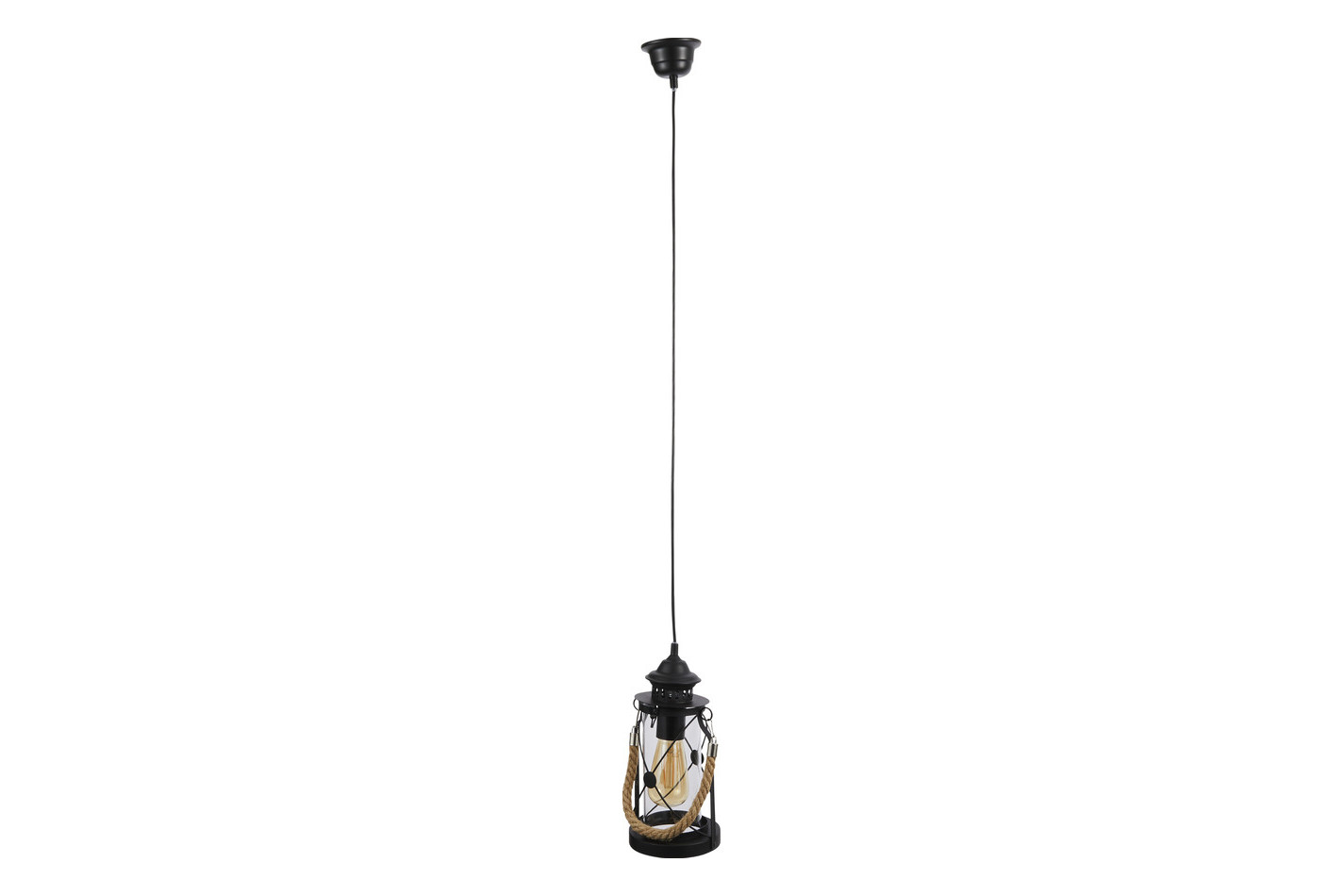Eglo Vintage Pendellampe Bradford Schwarz | ⌀ 14 cm | 60 W