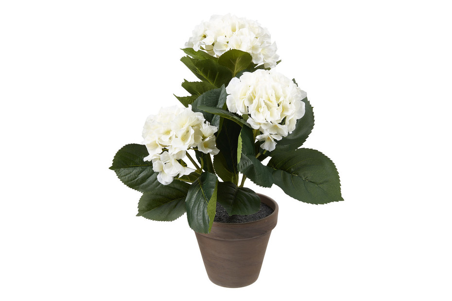 Mica Kunst-Hortensie im Topf Grau