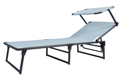 Home and More Liege mit Sonnenschutz Hawaii | 61 × 188 cm