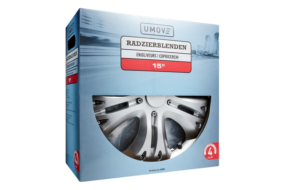 U Move Umove Radzierblende Lion Silber | 15 Zoll | 4 Stück kaufen bei JUMBO