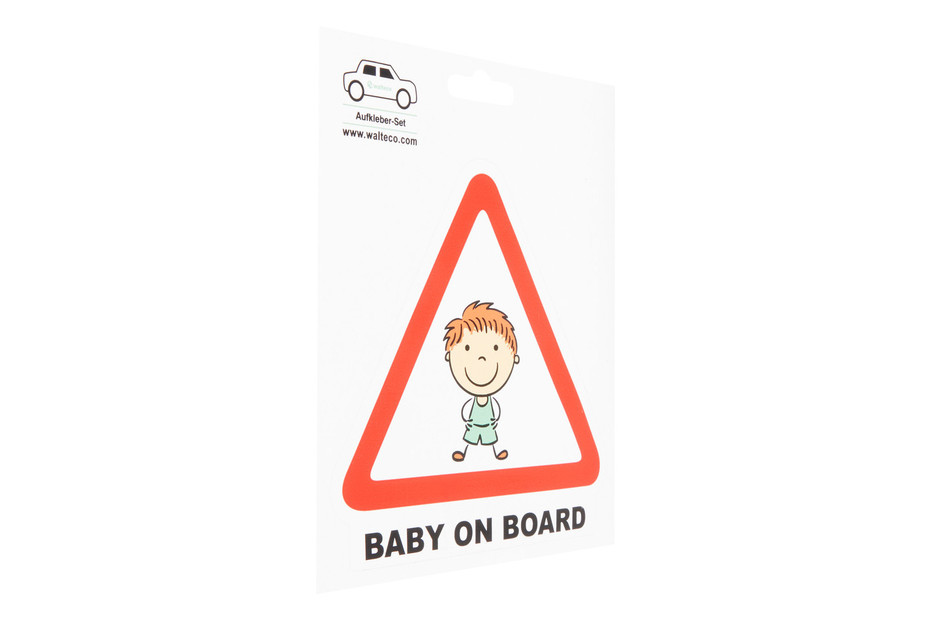 Adesivo Riflettente Per Auto 'Baby On Board' - Bianco, 14,4x20 Cm | Decorazione Sicura E Divertente - Foto 8