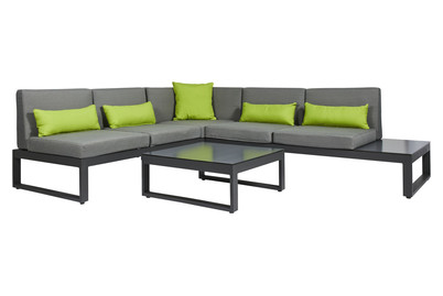 Image of Home and More Lounge-Set Cocoa Beach Grau | 255 × 225 × 78 |