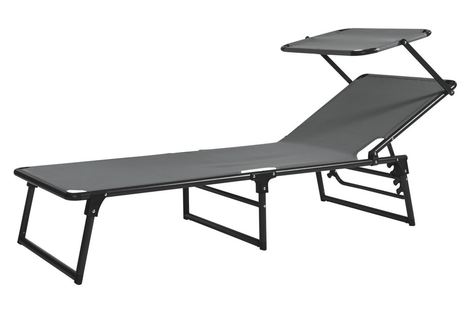 Home and More Sonnenliege Hawaii mit Sonnenschutz