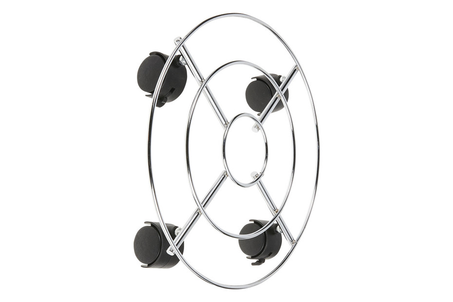 Confezione da 5 contenitori per piante in metallo da 30,5 cm, con ruote Confezione da 5 contenitori per piante in metallo da 30,5 cm, con ruote