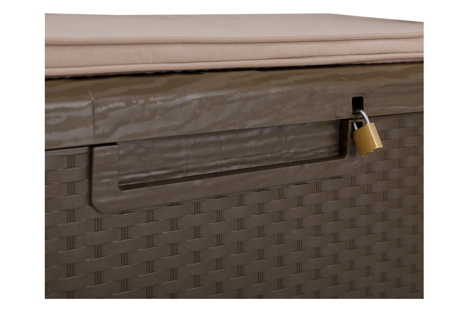 Toomax Baule Portonovo Da Giardino Con Seduta - 350 Litri, Marrone, Resistente E Pratico - Foto 13