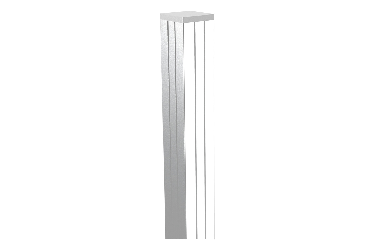 Palo di recinzione per sistema di recinzione a innesto HPC Diy, Silver da inserire nel calcestruzzo 68x68x2700 mm