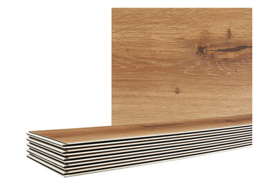 Mood Vinylboden L-Core® Quiet Eiche Vintage braun | 5,5 + 1 mm | 1220 x 225 mm