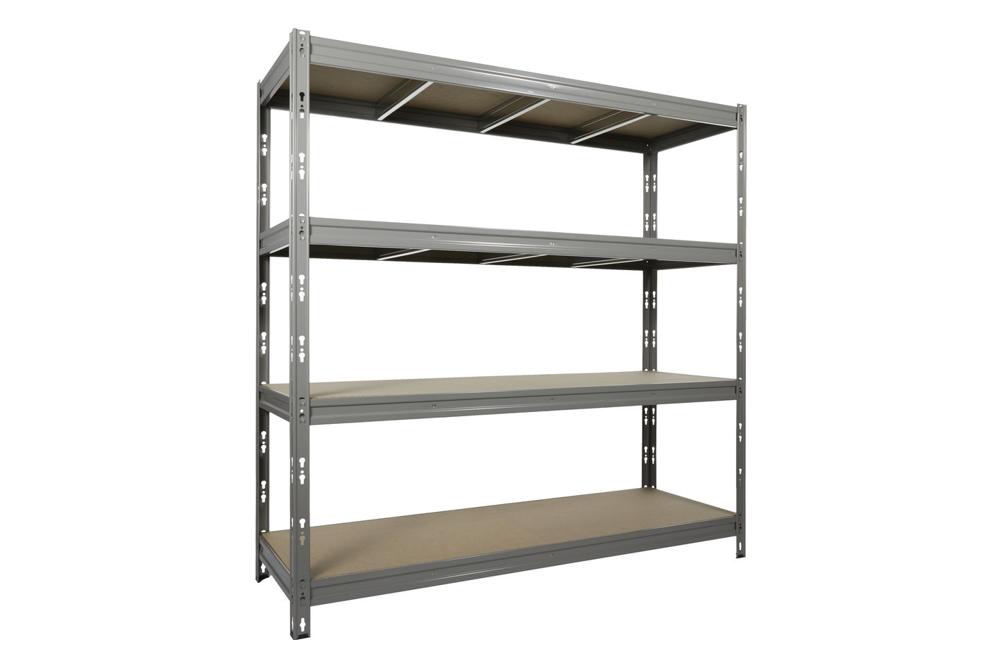 Ayce Scaffalatura metallica ad incastro Maxi A | 180×60×180 cm | 4 ripiani | Portata: 450 kg per ripiano