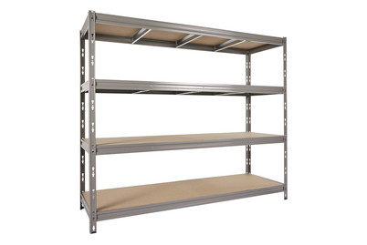 ayce Scaffalatura metallica ad incastro Maxi B | 210×70×180 cm | 4 ripiani | Portata: 450 kg per ripiano