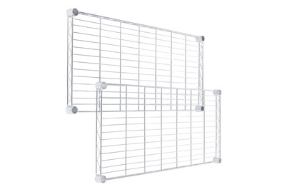 Seville Classic Ripiani per scaffale cromato | 3.3 × 76.2 × 35.5 cm | 2 pezzi