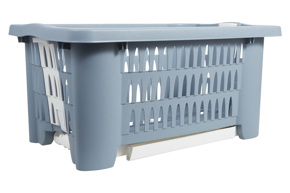 Bama, Blu, 44 Lt Cesta Per Bucato, Gambe Reclinabili, Stand Up, In Resina, 60,5x39,5x43 /65h Cm - Foto 7