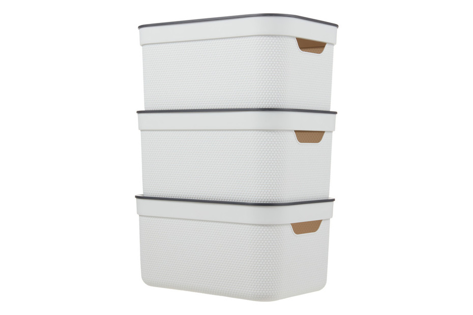 Deko Box mit Deckel Jive Weiss | 13 × 18 × 16 cm