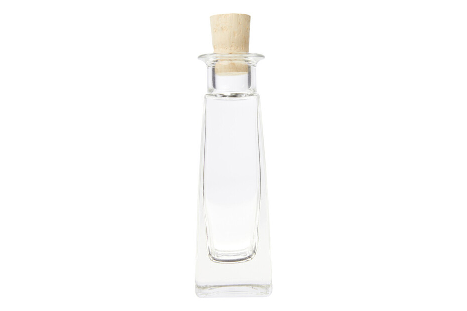 Bouteille En Verre 1L Jus Transparent Avec Couvercle Doré TO48 - 8,5 X 8,5 X 26 Cm - Bouchonnerie Jocondienne