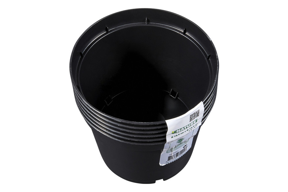 Vaso per piante e fiori Amsterdam ECOPOTS in resina nero H 17.5 cm 20 Vaso per piante e fiori Amsterdam ECOPOTS in resina nero H 17.5 cm 20