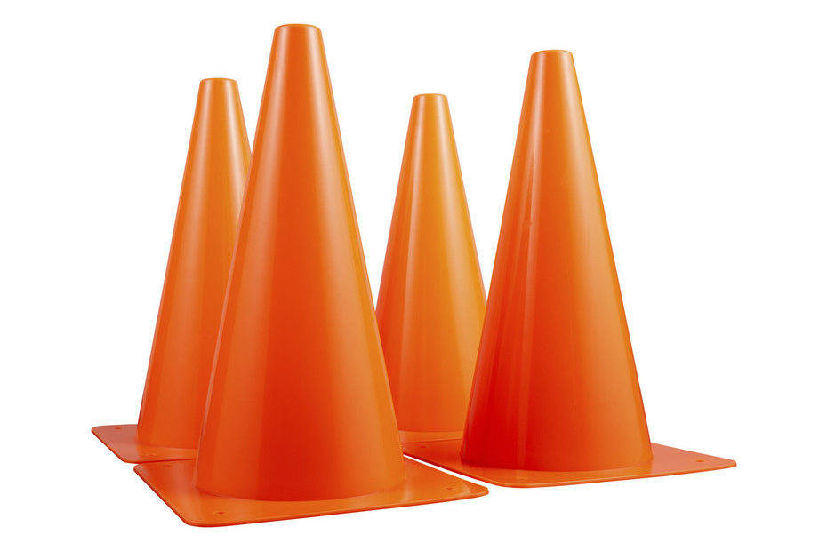 10 Coni Segnaletici ECD Germany 50cm - Arancione E Bianco Con Strisce Riflettenti - Foto 10