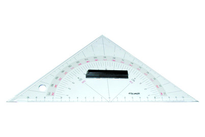 Image of Meister + Co Kursdreieck Plexiglas | 25 × 12.5 cm