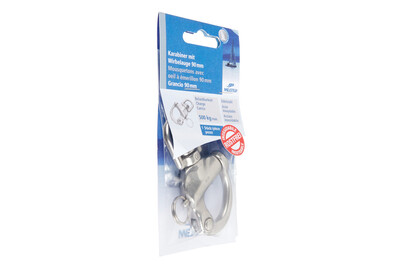 Image of Meister + Co Karabiner mit Wirbelauge | 9 × 4 cm