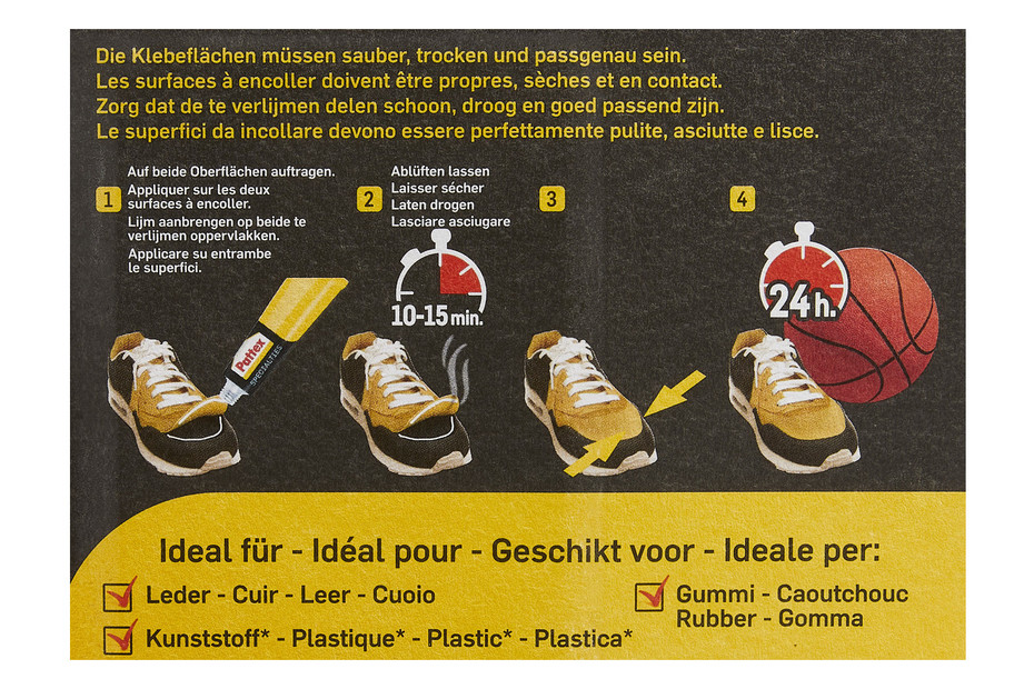 Colla Per Scarpe Trasparente 50g - Mastice Impermeabile Per Riparare Suole, Pelle E Materiali Vari - Foto 3