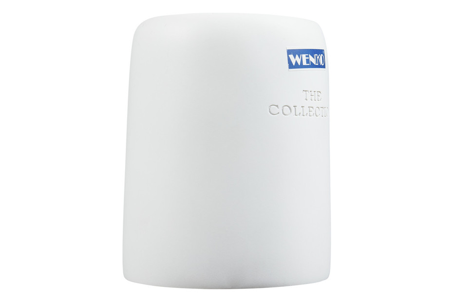 WENKO Zahnputzbecher Creta - Weiß, Mit Soft-Touch Oberfläche, 7.3x11cm