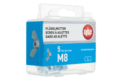 Flügelmutter DIN 315 amerik. Form M8 Edelstahl A2 Flügelmutter DIN 315 amerik. Form M8 Edelstahl A2
