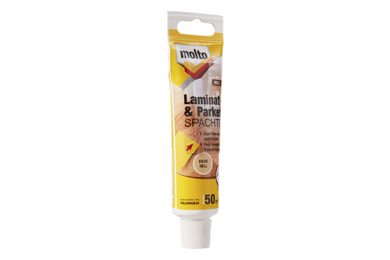 Molto Laminat- und Parkettspachtel, Zum Ausbessern von Löchern und Kratzern in Laminat-und Parkettböden, Weiß, 50 ml Molto Laminat- und Parkettspachtel, Zum Ausbessern von Löchern und Kratzern in Laminat-und Parkettböden, Weiß, 50 ml