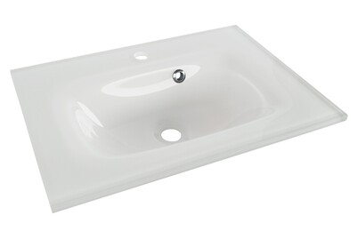 Image of Fackelmann Glasbecken 60cm weiß