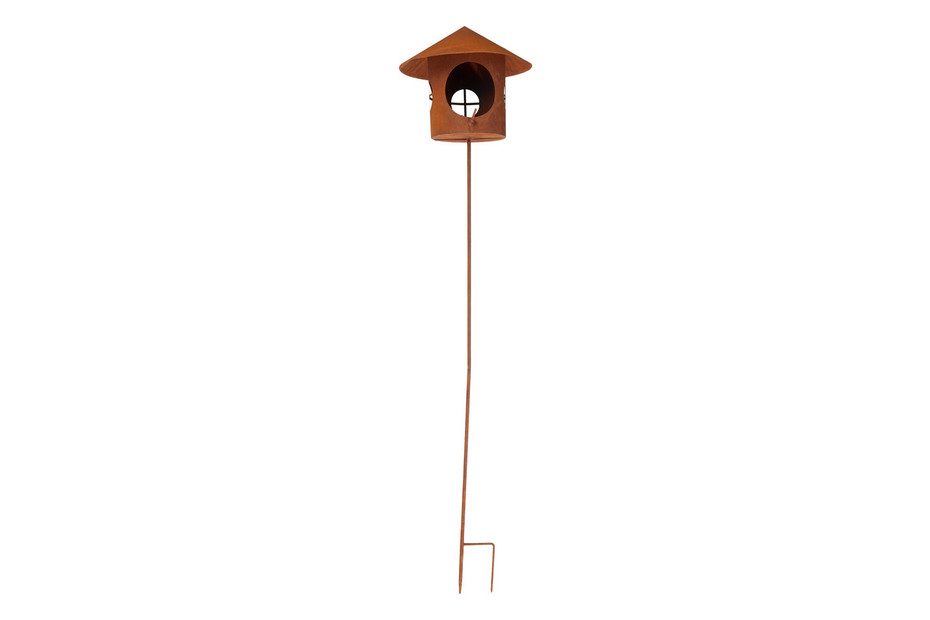 Peckish Mangeoire à Oiseaux En Métal Forme Gland Marron - 18x14x14 Cm Décorative Pour Jardin