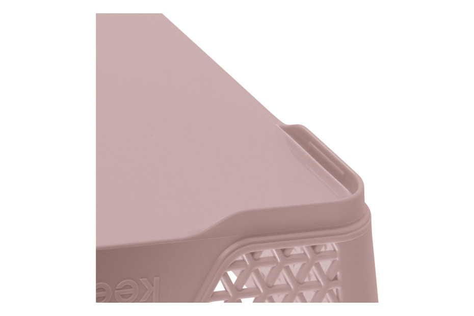 Cestino Impilabile Keeeper 40x25x15cm - Nature/Trasparente - Per Casa E Ufficio - Foto 7