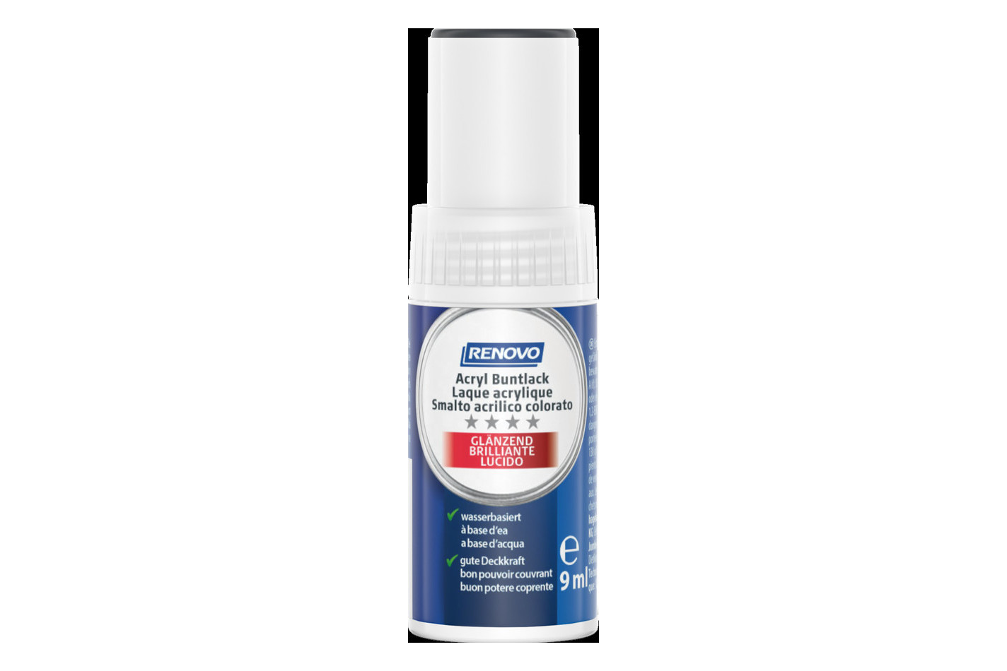 Renovo Pennarello per Vernice Acrilica Colorata Grigio Grafite Lucido | 9 ml
