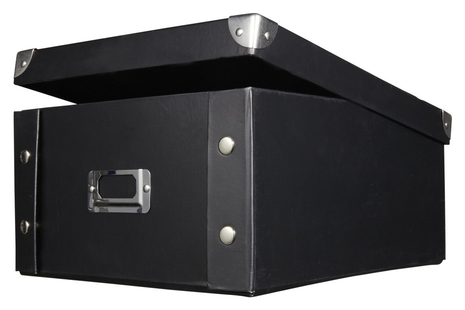Aufbewahrungsbox Pappe Schwarz