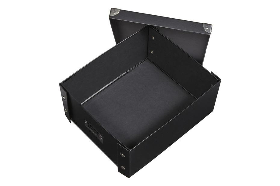 Aufbewahrungsbox Pappe Schwarz