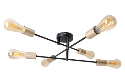 Näve LED-Deckenlampe Modo Schwarz-Gold | 40 W | ⌀ 55 cm Näve LED-Deckenlampe Modo Schwarz-Gold | 40 W | ⌀ 55 cm
