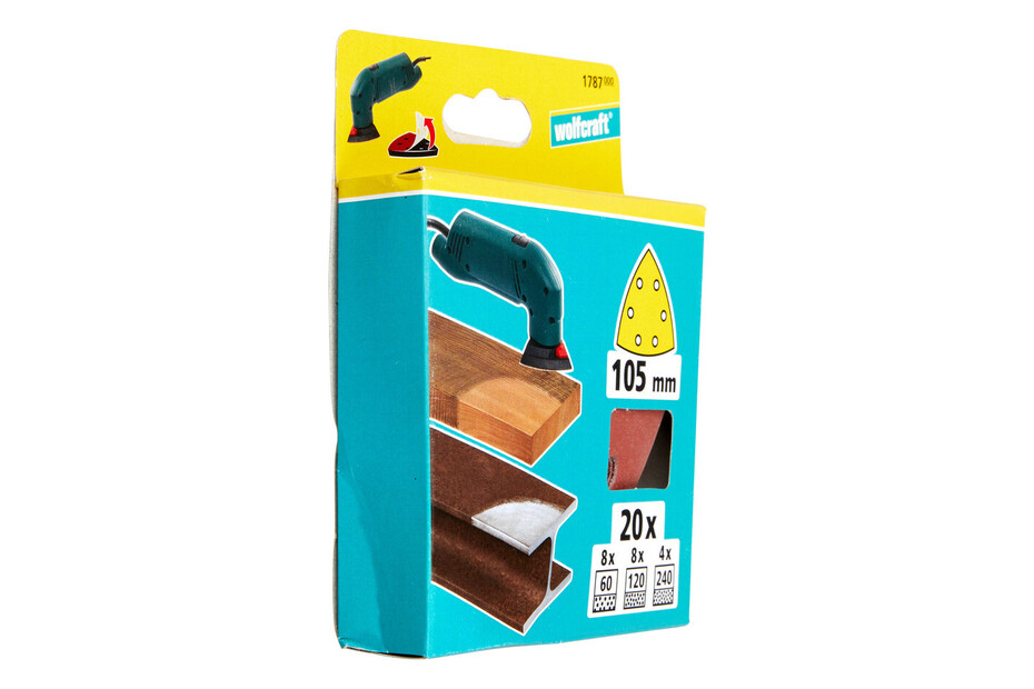Dischi Abrasivi In Fibra Wolfcraft - Set 20 Pezzi, Per Metall, Per Smerigliatrice Angolare - Foto 3