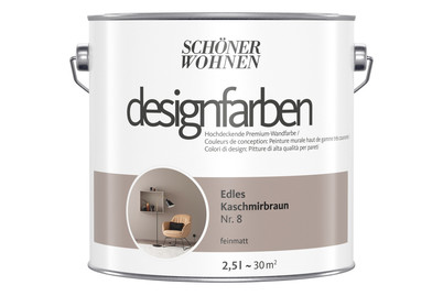 Schöner Wohnen Peinture de dispersion premium Design Marron | 2.5 l
