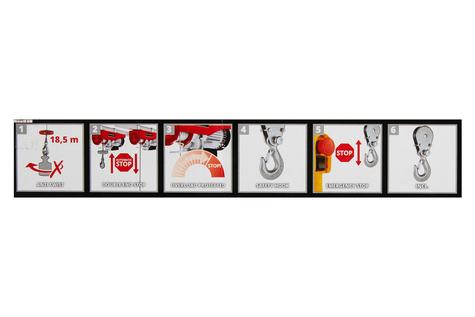 Einhell TC-EH 600 Argano Elettrico 300-600kg | Cavo 18m | 1050W | Per Garage E Officina - Foto 10
