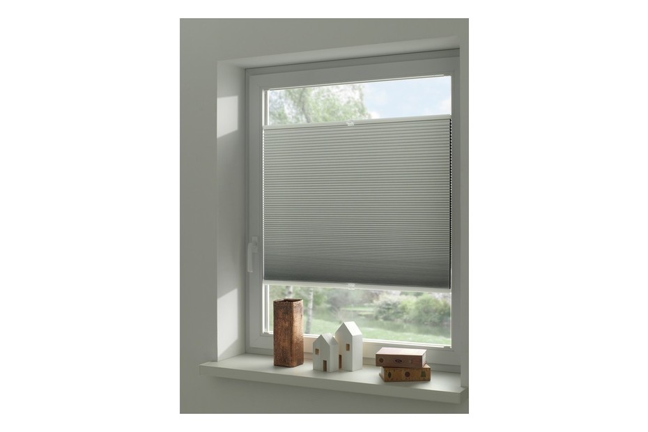 Gardinia Tenda Plissettata Bianca 70x130 Cm - Montaggio Senza Fori Per Finestre, Poliestere Traslucido - Foto 2