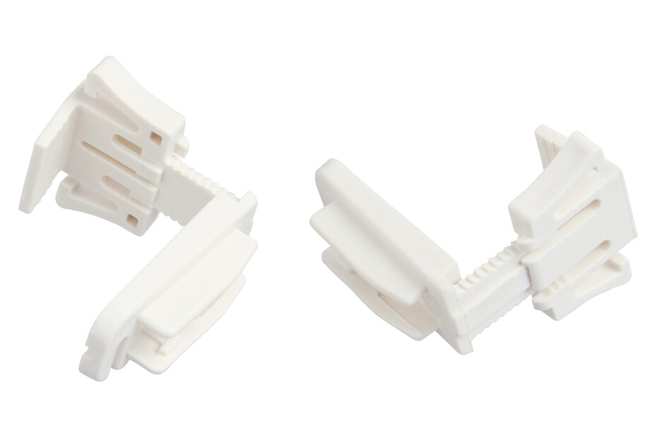 GARDINIA Lot De 4 Supports De Serrage Sans Perçage Pour Stores Plissés Concept – Réglables 5-25 Mm – Fixation Facile Sur Fenêtre Avec Joint Caoutchouc – Noir