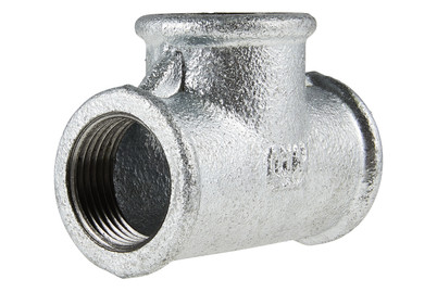 Image of Temperguss T-Stück Silber-Grau