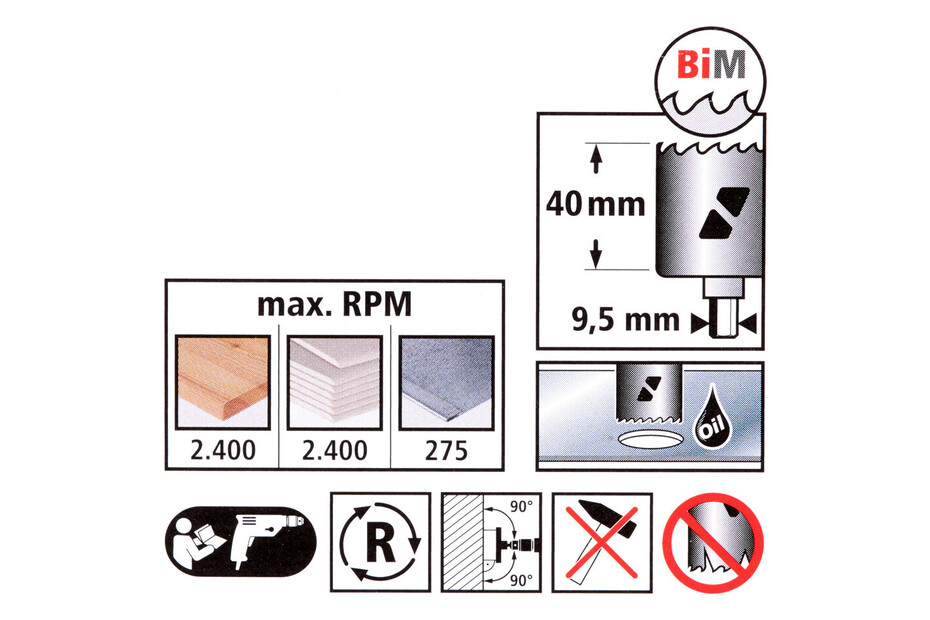 Sega A Tazza Wolfcraft Ø 32 Mm | Per Fori Precisi In Rubinetterie - Made In Germany - Foto 2