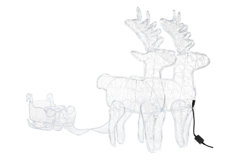 LED 2 Rentiere mit Schlitten Ip55
