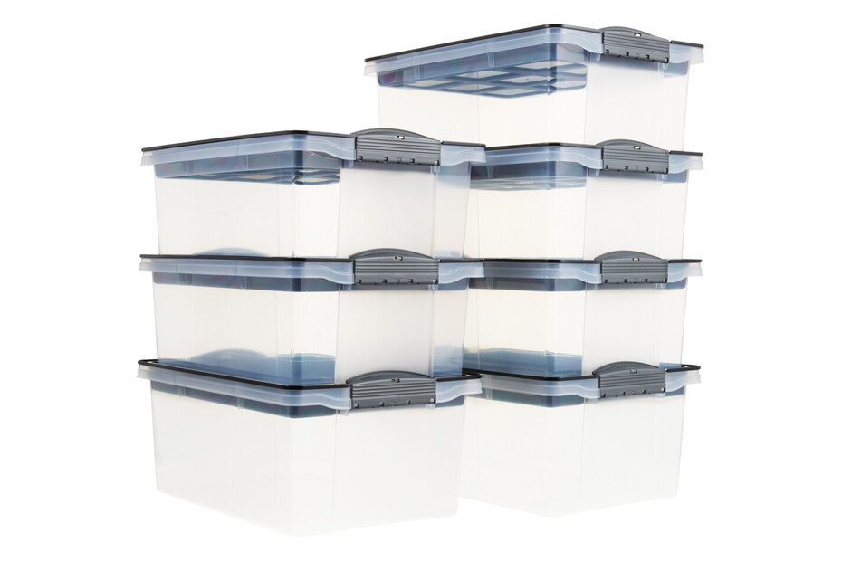 Rotho Stapelbox Dome A4 | 13 l | 7 Stück