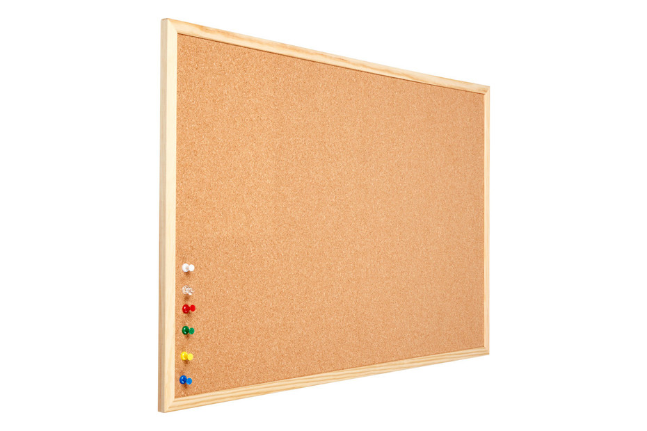 Grand Tableau D'Affichage En Feutre 60x40cm - Liège Moderne Bords Ronds, Autocollant, Pliable Pour Photos Et Vision Board