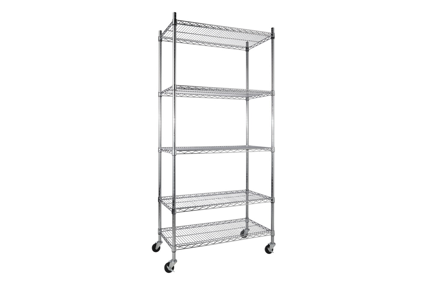 ayce Scaffale crom. | 91×45x190 cm cm | 5 ripiani | Portata: 225 kg per ripiano