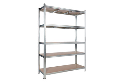 ayce Scaffale metallico | 130×45×180 cm | 5 ripiani | Portata: 150 kg per ripiano