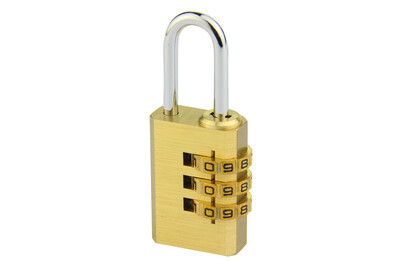 Image of 21Mm Kombinations-Padock aus massivem Messing mit 3 Ziffern
