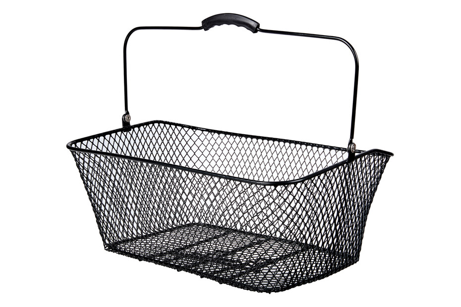 Cestino Posteriore Rettangolare Nero Portapacchi Bici Olanda - City Bike - R E - Foto 3