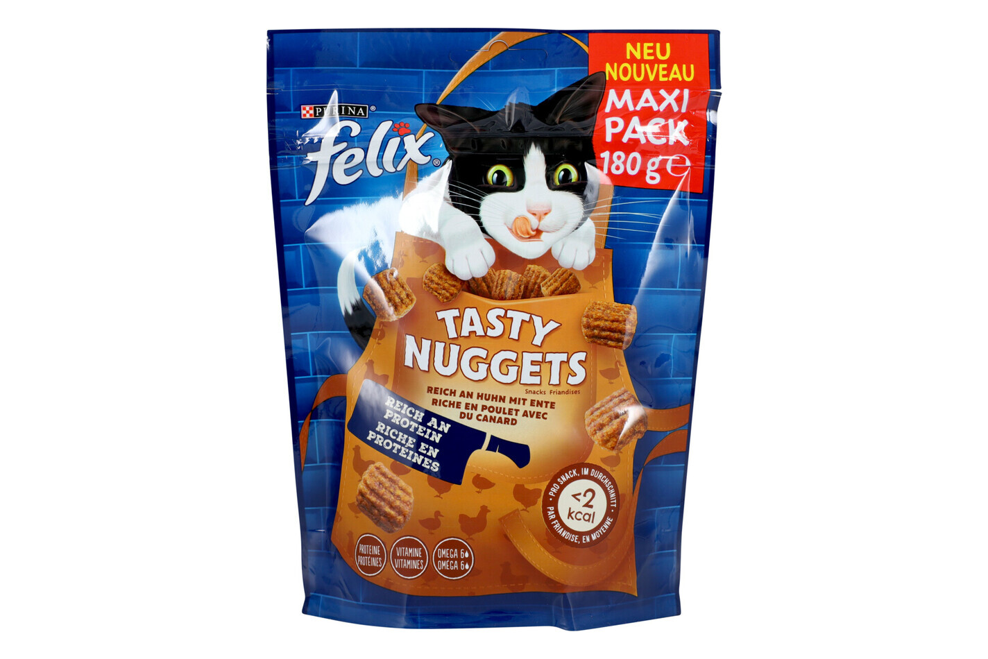 Felix Snacks pour chats Tasty Nuggets poulet & canard 180g