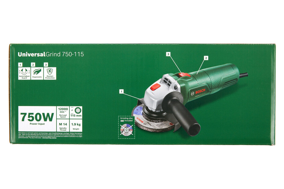 Meuleuse d'angle filaire Bosch Professional GWS 750 - 750W 125mm Meuleuse d'angle filaire Bosch Professional GWS 750 - 750W 125mm