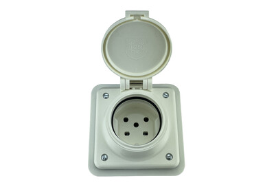 Image of Mica Nass Steckdose 1x Typ 15 Gr.1x1 UP Mica Nass Ip55 weiss